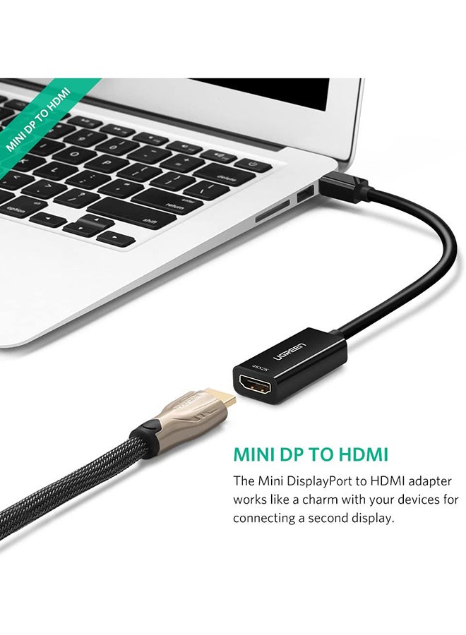 Ugreen Mini DisplayPort to HDMI Adapter Male to Female Thunderbolt 2.0  Transfer Compatible for Apple MacBook Pro MacBook Air Microsoft Surface Pro 4 3 Google Chromebook Black - Image 2